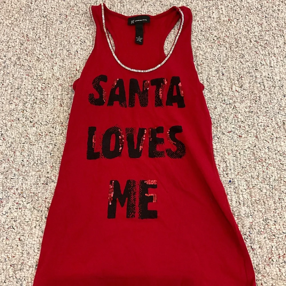 INC Racerback Christmas Tank - Picture 1 of 5